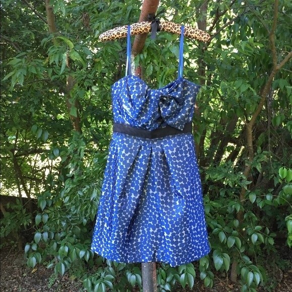 BCBGMAXAZRIA Dotted Print Strapless Party Dress - Picture 4 of 8